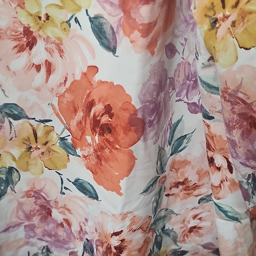 Serengeti Vibrant Floral Blouse - Pink, Orange, Purple - Picture 6 of 8
